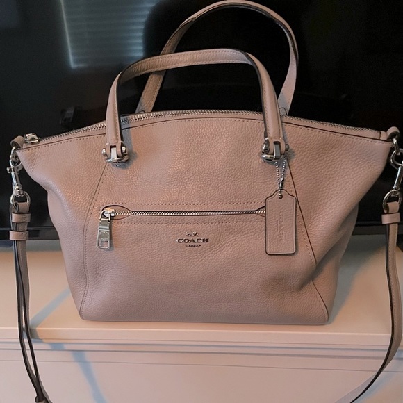 Coach Handbags - Coach Pebbled leather satchel....used once! Taupe Tan. Perfect condition!!